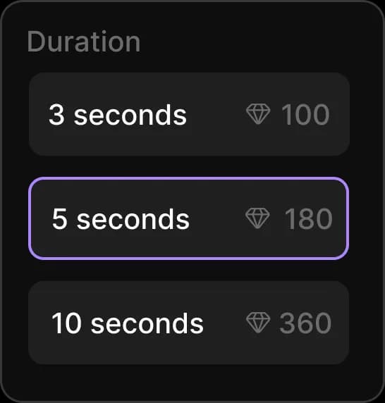 Video duration UI element